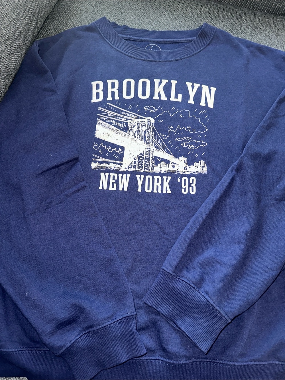 Brooklyn New York '93 Navy Crewneck Sweatshirt
